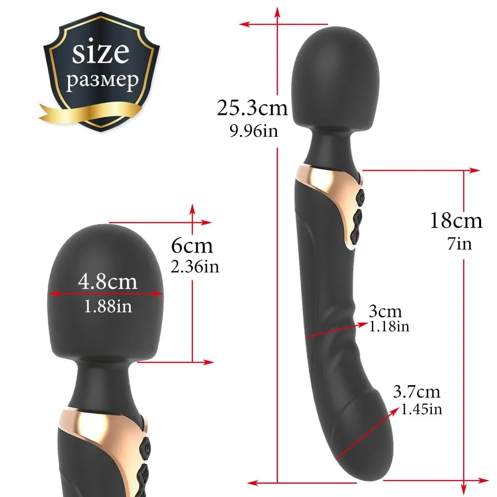 Women Powerful AV Dildos Vibrator Magic Wand 10 Modes Clitoris Stimulator G Spot Vagina Nipple Massager Adult Sex Toys for Women — image 6