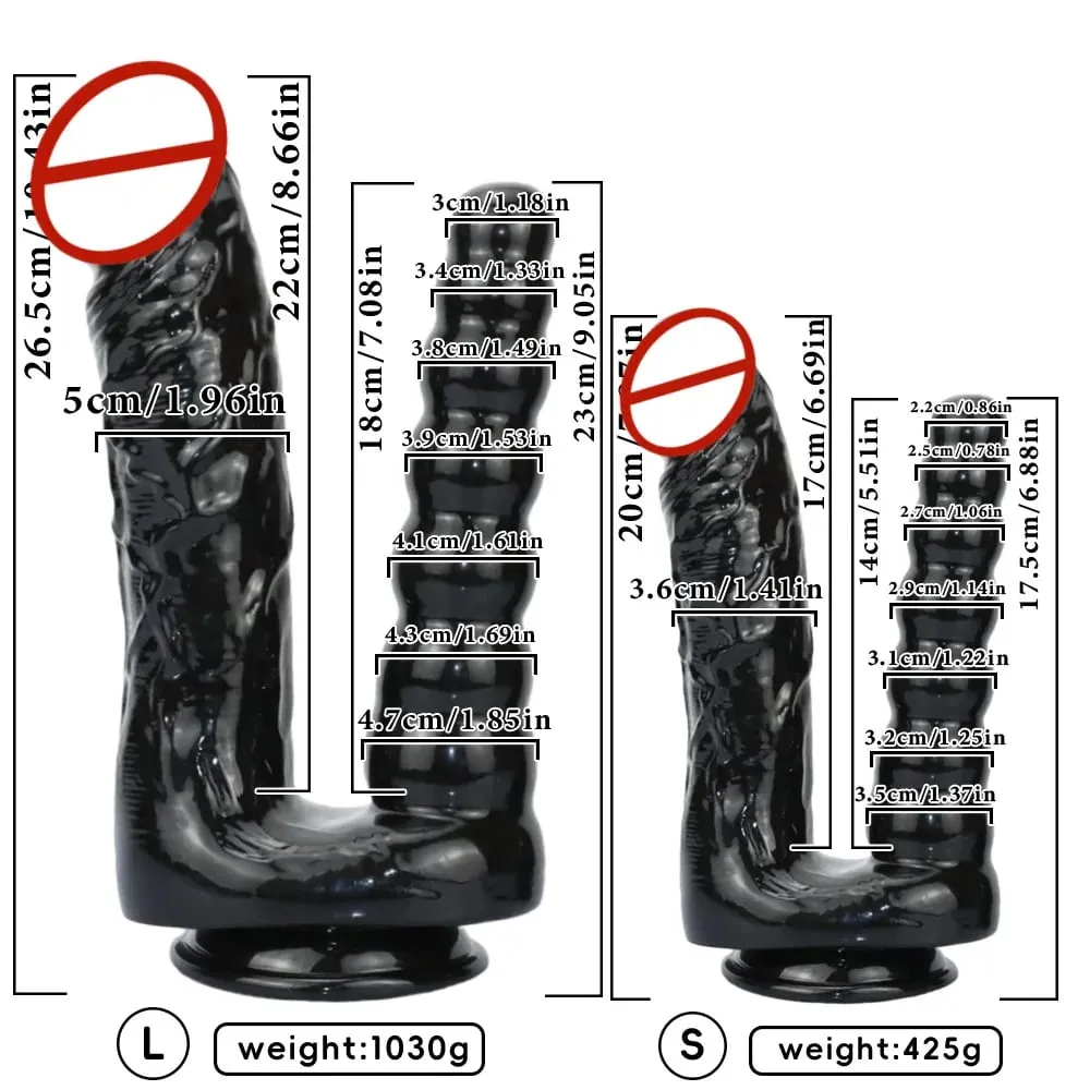 Giant Double Headed Dildo Anal Plug Double Insertion Pinasisigla ang Vaginal Anal Dilator Pang-adultong Sex Toy para sa Lesbian Women — image 4