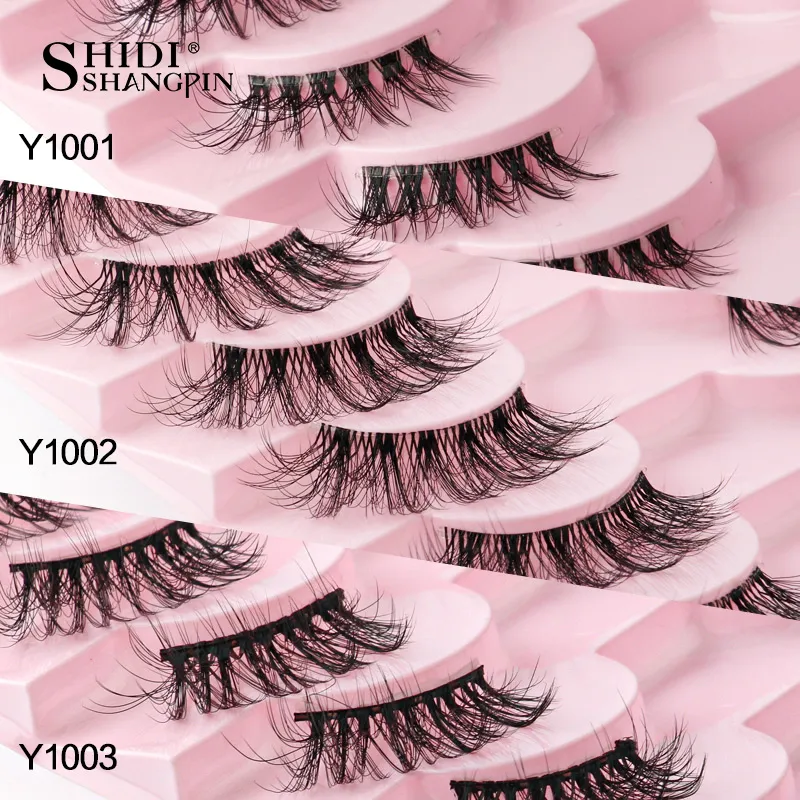 Half Lashes Cat Eye Lashes 3D Natural Winged End Eye Elongated Lashes Fox Eye Lashes Faux Mink Lashes Makeup