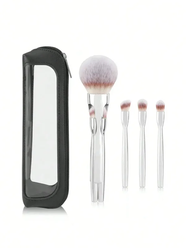4-Piece Makeup Brush Set Featuring Professional-Grade Brushes Made from High-Quality Synthetic Fibers for a Luxurious Feel. — image 19