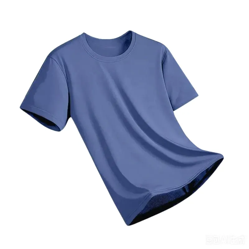 New Ice Silk Running Shirts Men Loose Short Sleeve Top Basketball Gym Sportswear For Male Fitness Workout Mesh Breathable Tee — image 12