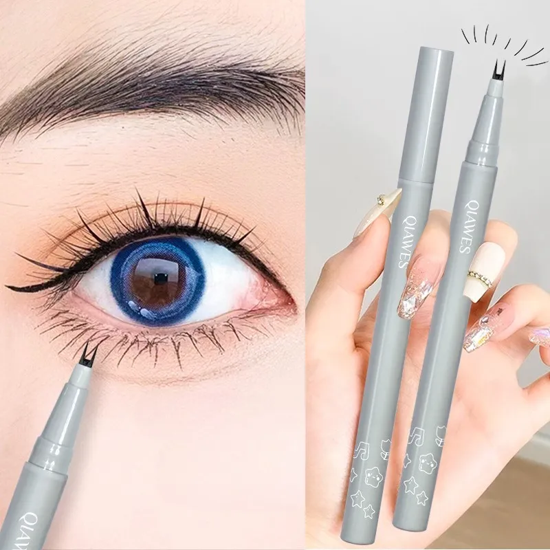 Double-claw Liquid Eyeliner Ultra-thin 2 Fork Tip Waterproof Quick-drying Lower Eyelashes Eyeliner Pencil Sweat-proof Eye Makeup — image 6