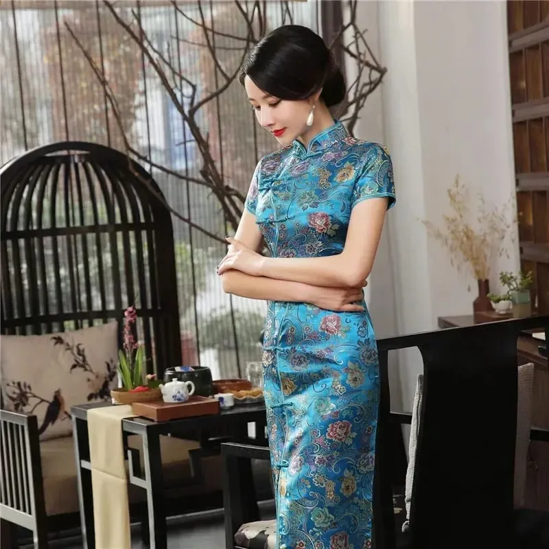 Roupas de moda festa vintage casual verão elegante tradicional chinês roupas cheongsams vestido chinês qipao estilo étnico — image 23