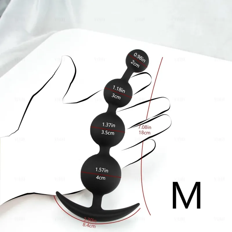 Mahabang Anal Beads Anal Plug Malaking Butt Plug Anal Balls Mga Laruang Sex Para sa Babae Mga Lalaki Prostate Massage Pull Bead Dildo Deep Vaginal Anal Toy — image 8