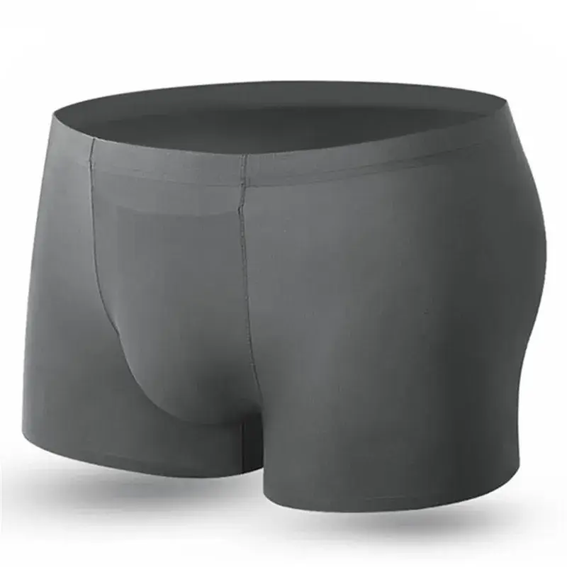 Celana Dalam Pria Warna Solid Pria Boxer Sutra Es Mulus Pakaian Dalam Seksi Ultratipis Celana Pendek Bagasi Keren Musim Panas — image 7