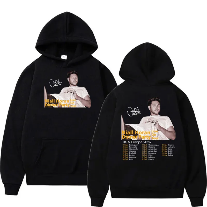 Niall Horan Dinner Party Live on Tour 2026 Print Hoodie Men's Clothing Fashion Oversized Sweatshirt Vintage Long Sleeve Hoodies — image 1