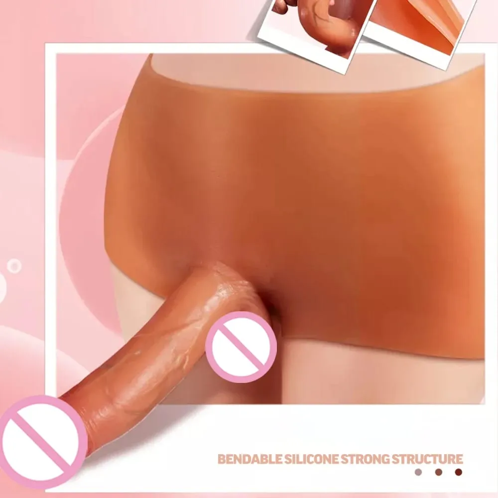 Cinta de arnês para calcinha com vibrador vestível, brinquedo sexual para mulheres adultas, silicone de alta elasticidade, pau grande, estimulador de clitóris, brinquedo lésbico — image 2