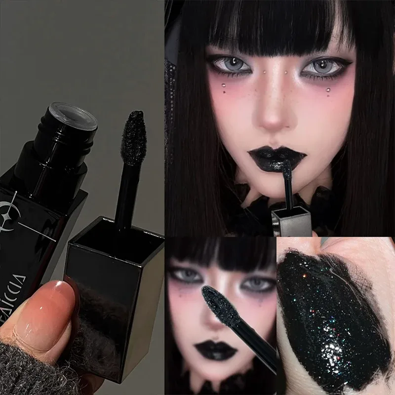 8 Warna Berkilauan Berair Lip Gloss Diamond Pearlescent Metallic Gincu Tahan Lama Melembapkan Tidak Melekit Mekap Parti Halloween
