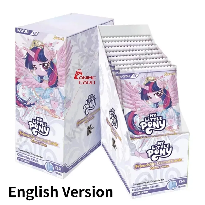 English Version Genuine KAYOU My Little Pony Card Friendship Moon Edition Crystal Forest Series Anime Collection Card Gifts