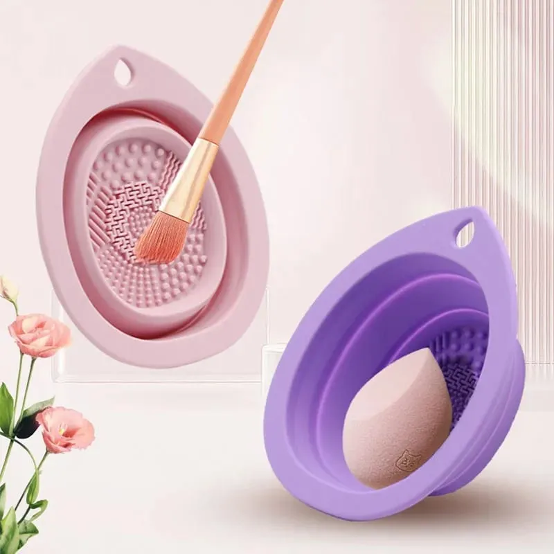 1/2PCS Silicone Makeup Cleaning Mat for Cleaning Makeup Brushes Makeup Brushes Wash Brush Cleaner Tool HZSQJGZ04 — image 3