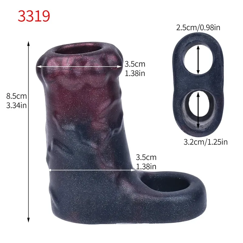 Højtalje realistisk penisærme насадка на член Strap On Hollow Dildotrusser Silikone Dick Extender Sexlegetøj til mænd