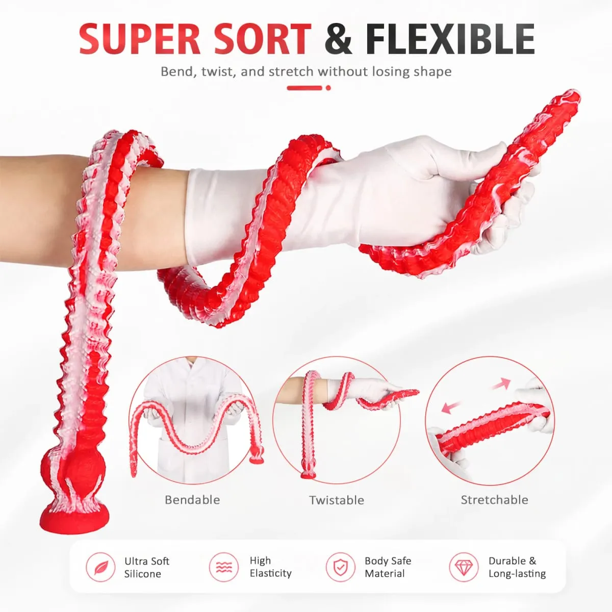 1M Super Long Silicone Anal Plug Dildos Prostate Massage Anus Dilator Large Anal Whip Deep ButtPlug Adult Sex Toys for Men Woman — image 4