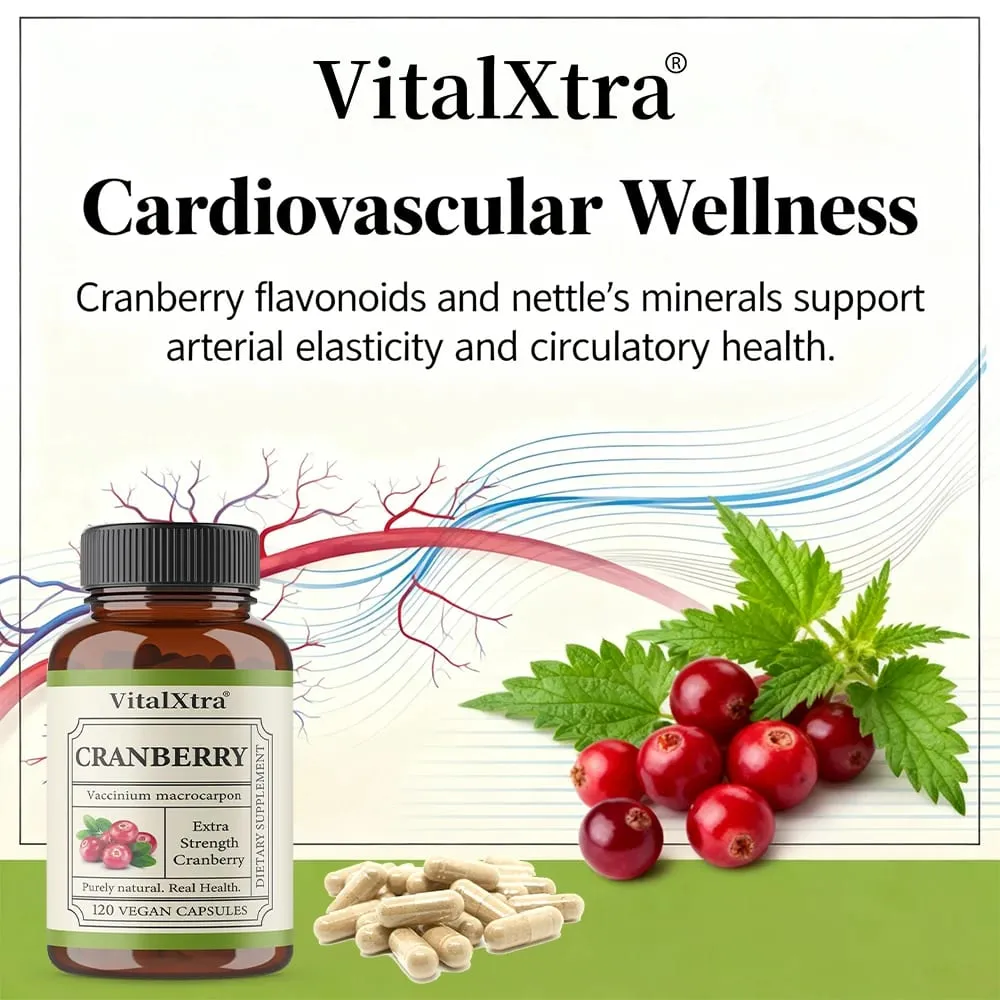Extra Strength Cranberry Capsules - 12 500 Mg Fresh Cranberries Per Capsule Optimizes Urinary Tract Health - Vegan — image 4