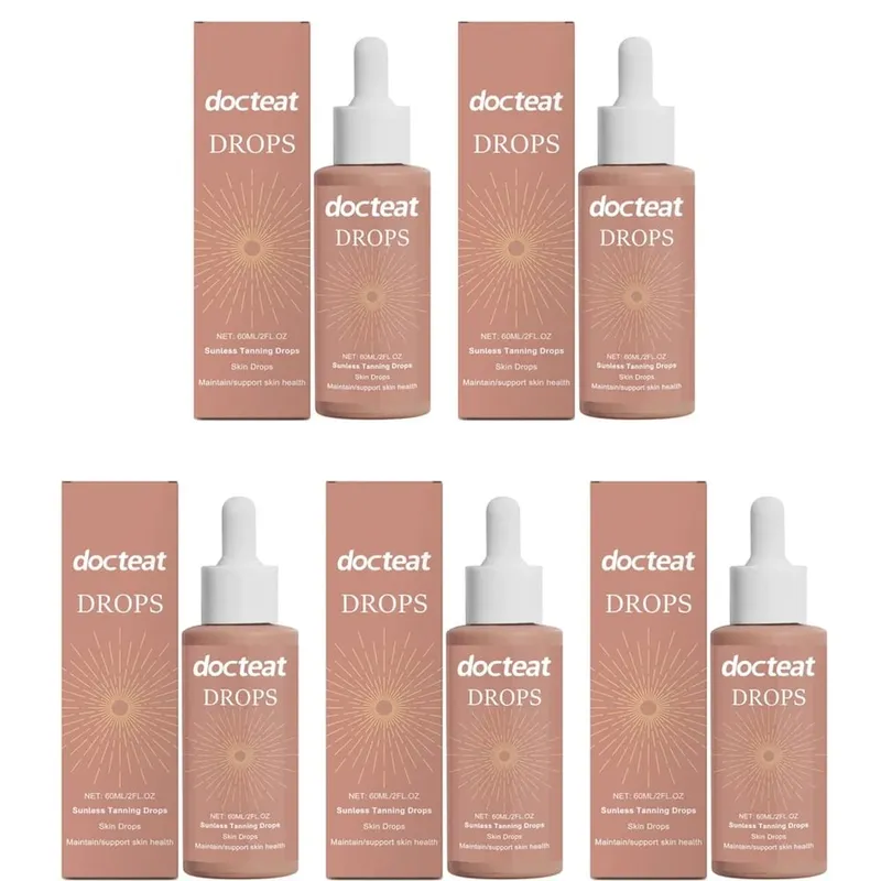 Sunless Tanning Drops with Gluconolactone Vitamin B1 & Mint Leaf Extract for Radiant Looking Skin and Daily Beauty Routine 60 ML