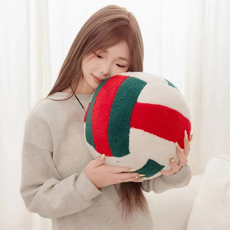 20/24cm Volleyball Sport Ball Plush Pillow Stuffed Interactive Indoor Home Game Prop Plushie Decor Gift — image 3