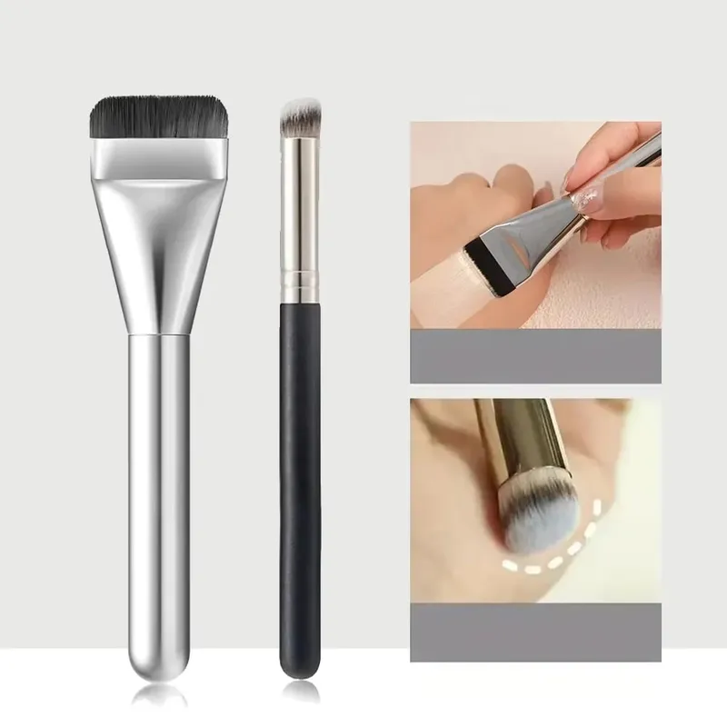 Black Foundation Make up Brush Cream Foundation buffing Makeup Brush Big Foundation Brush Synthetic Hair Face Makeup Tool — image 10