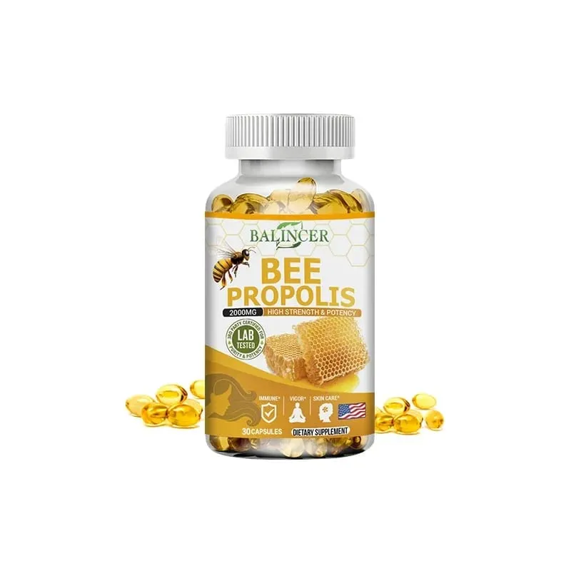 Natural Bee Propolis Capsules - Relieves Joint Pain and Stiffness Promotes Bone Health for Immunity and Anti-oxidation — image 8