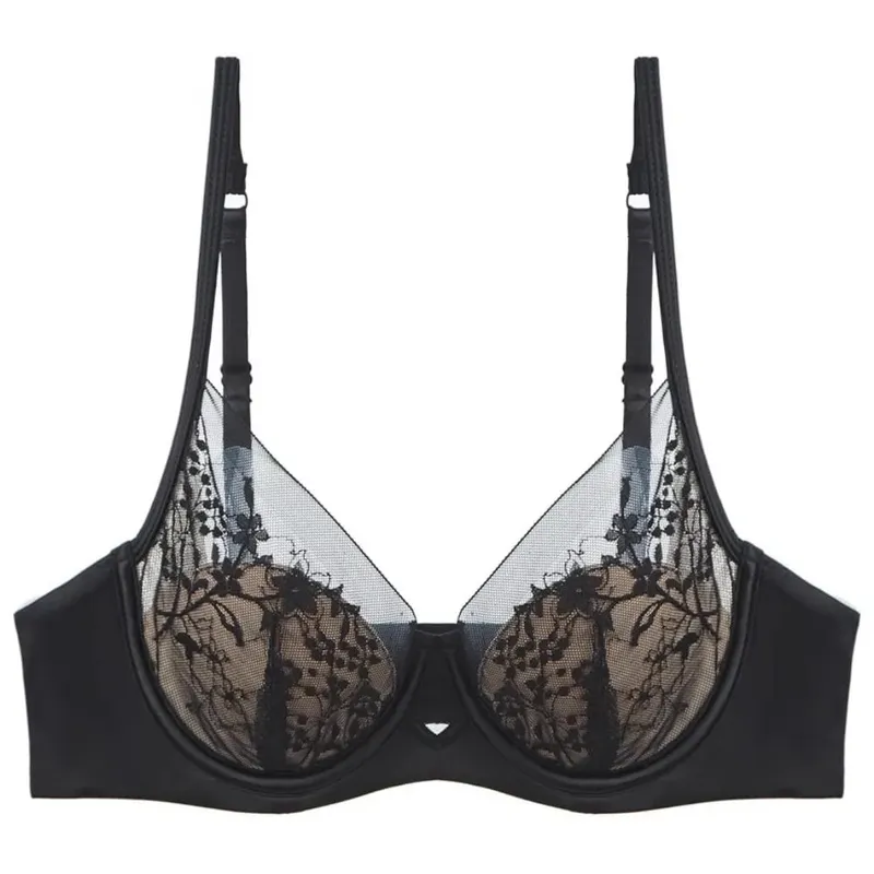 Elegant Lace Lingerie Set Thin Cup Minimizer Bra Panty Breathable Comfort Intimates Suit For Big Bust Size 32‑38 Daily Underwear — image 7