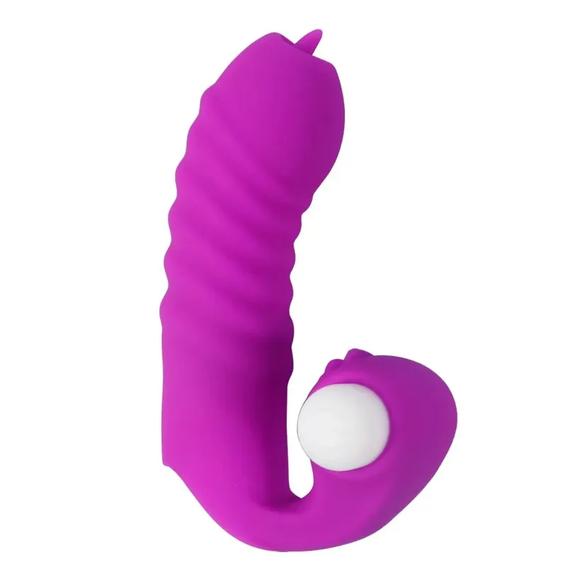 Finger Sleeve Vibrator Female Masturbator Clitoris Stimulate Tongue Licking Vagina Massager Erotic Sex Toys For Women Products — image 8