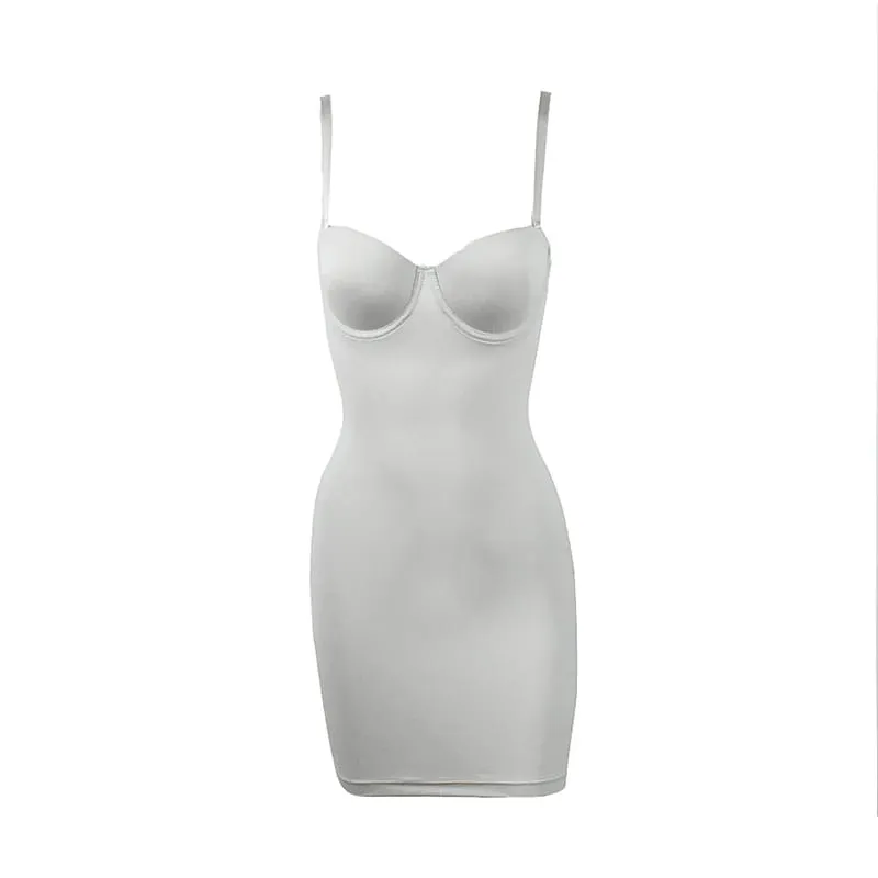 Becirzet Klänningar För Kvinna Bantning Slips Mini Rak Tube Klänning Body Shaper Kroppsunderkläder Fest Sexiga Kvinnliga Kläder — image 13