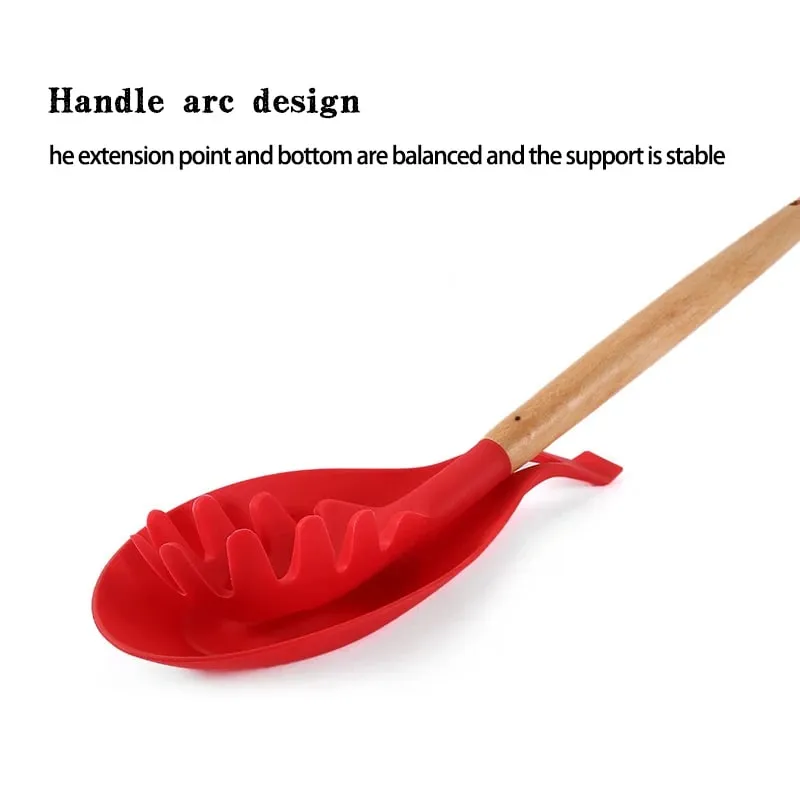 Silicone Spoon Rest Spatula Holder Heat Resistant Utensil Placemat Tray Kitchen Tools — image 5