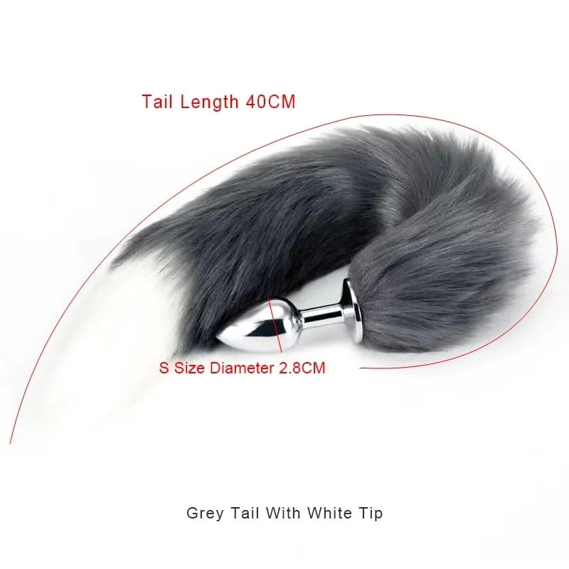 Sex Shop 5 Sizes Metal Butt Plug Fetish Fox Tail Intimate Toys Bdsm Anal Extender Dilator Products Erotic Games Goods For Adults