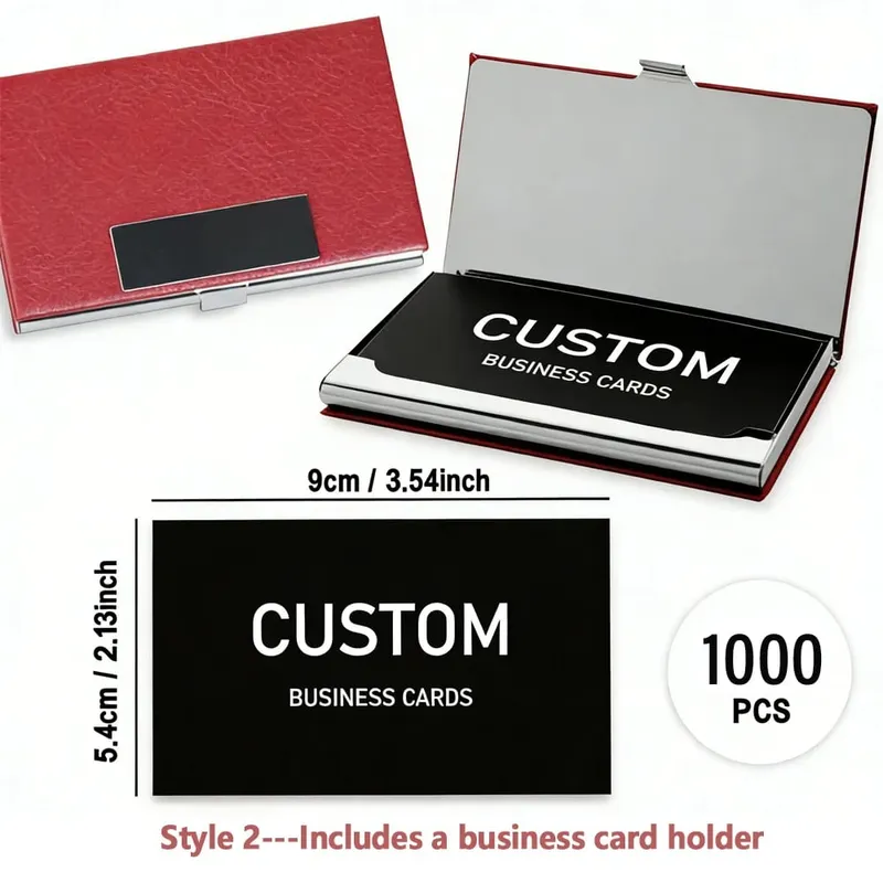 200/500/1000pcs Customizable Cards Personalized Business Cards with Acrylic Storage Box Matte Film Thank You Invitations — image 14