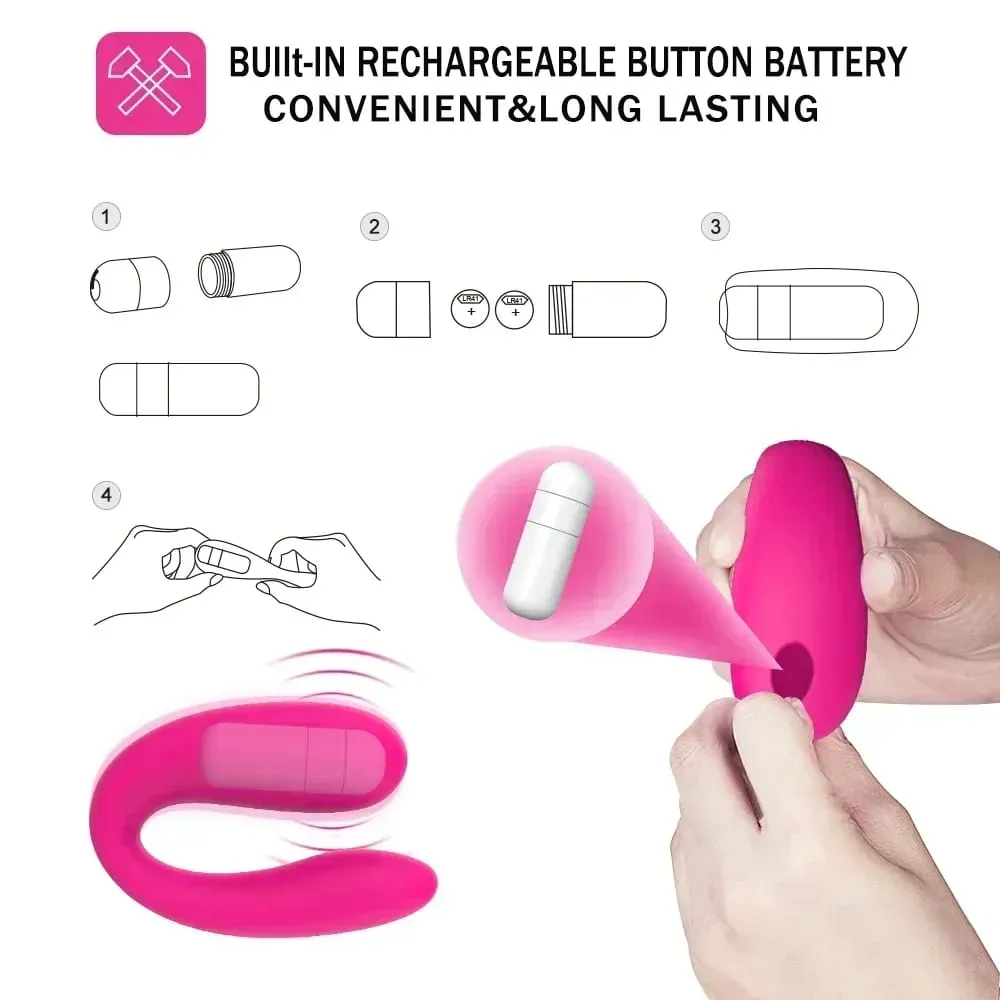 U-Form Klitorisstimulator Tragbarer weiblicher Vaginalvibrator G-Punkt-Massagegerät Kleiner leistungsstarker Kugelvibrator Tragbares Sexspielzeug — image 4