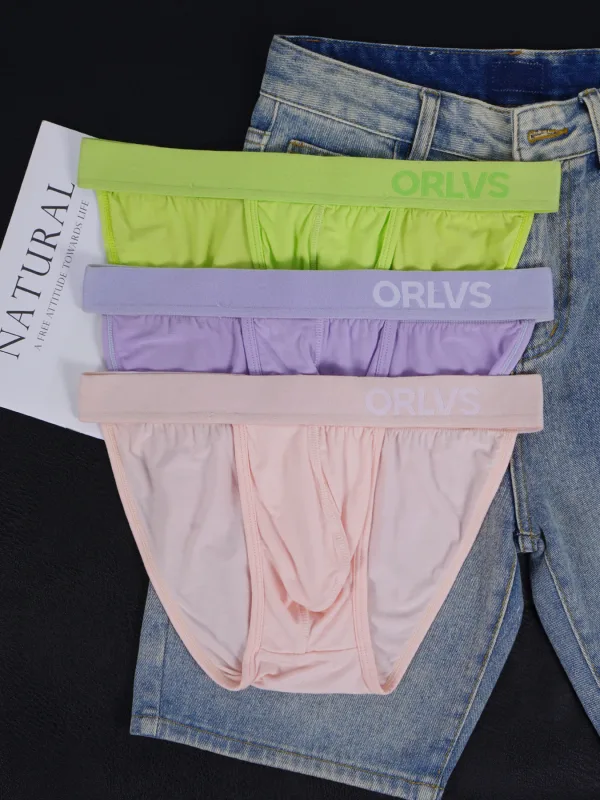 1PCS Men's Modal Ultra-Thin Barely-There Briefs U Convex Pouch Bright Solid Color Elastic Waistband Breathable Daily Underwear — image 4