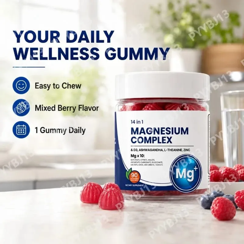 Googeer DeepCalm Magnesium Complex Gummies for Evening Calm Support with Vitamin D3 Zinc Ashwagandha L-Theanine 90 Gummies — image 3