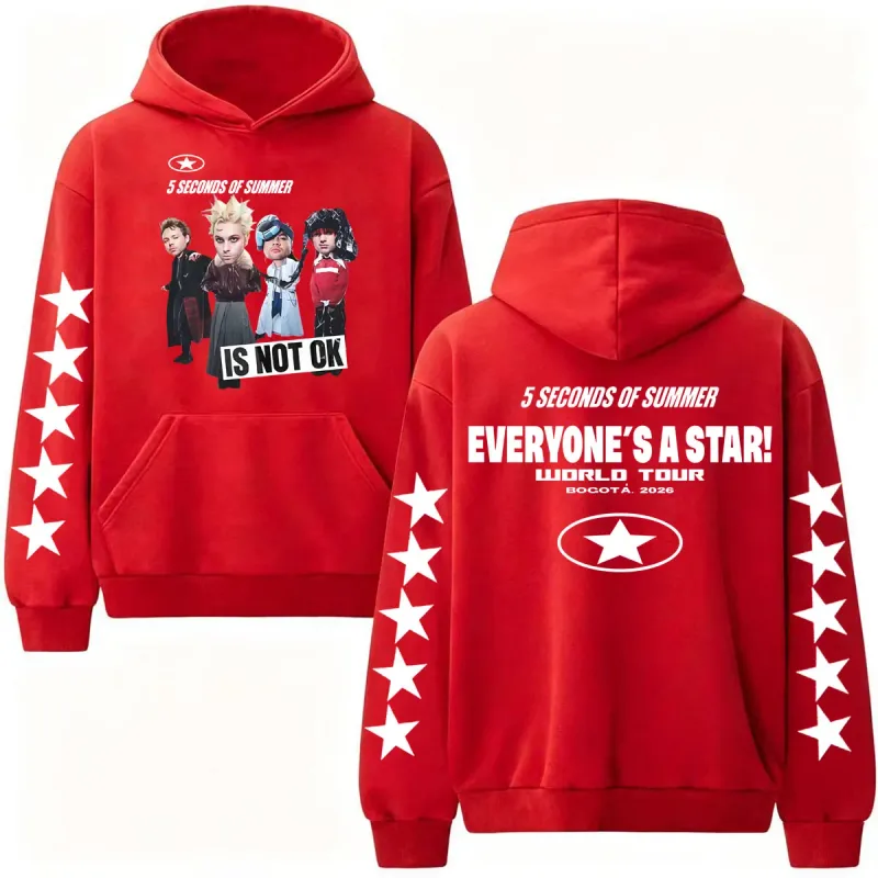 5 Seconds of Summer Everyone's A Star 2026 World Tour Hoodies Men's Clothes Hip Hop Pop Music Sweatshirt Casual Fleece Pullovers — image 12
