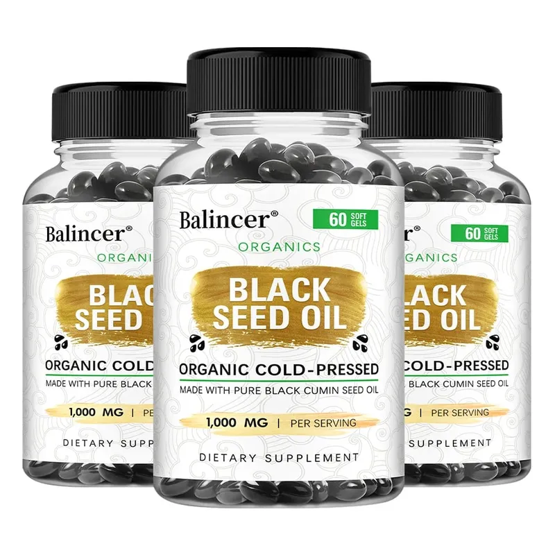 Black Seed Oil Capsules 1000mg - Help Digestive Health Immune Support & Brain Function Antioxidant 120 Capsules — image 10