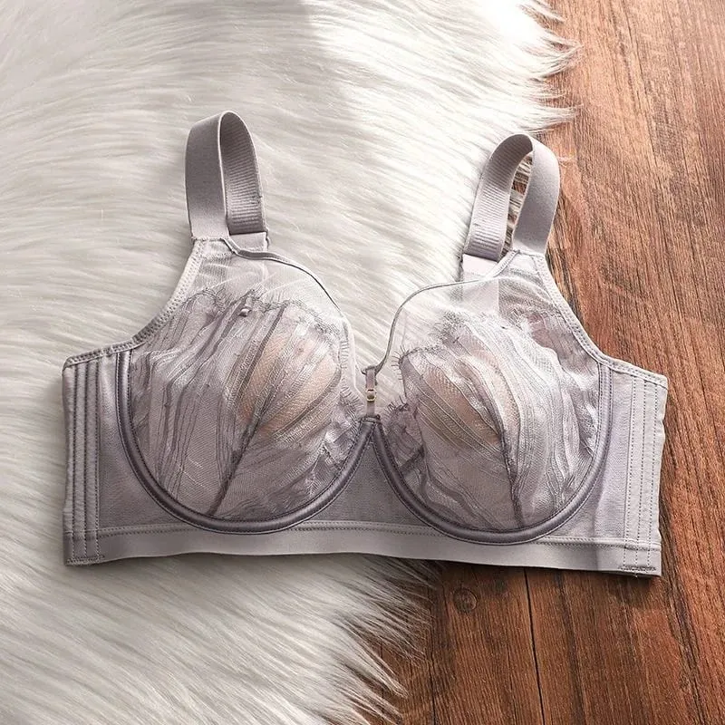Wireless Push Up Bra for Large Bust Adjustable Comfort Fit Lace Bralette Prevent Sagging & Enhance Shape Seamless Design — image 10