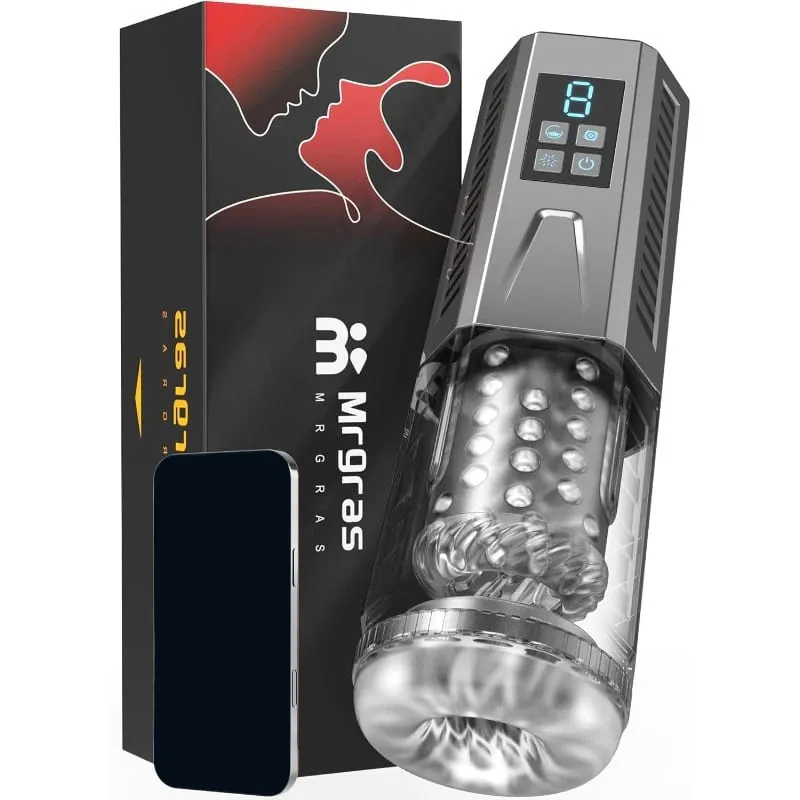 Automatisk sexleksak för män för män Ficka fitta Vakuum Sug Stötkraft Rotation Vibration Realistisk Stroker Cup-enhet — image 1