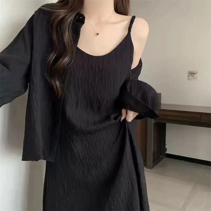 Cami Maxi Dress French Style Loose Fit Sleeveless Casual Vacation Daily Summer Long Dress