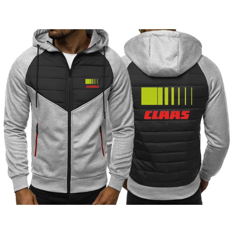 Claas 2024 BAGONG Estilo ng Panlalaking Spring at Autumn Leisure Fashion Jacket na Tatlong Kulay na Stitching Sweatshirt Mga Cotton Kumportableng Tops — image 6