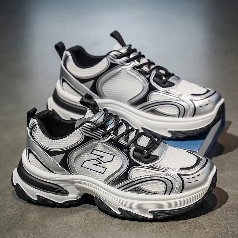 2025 New Thick - Soled Height - Increasing Men's Sneakers Retro Style Mesh Breathable Versatile Casual Shoes — image 5