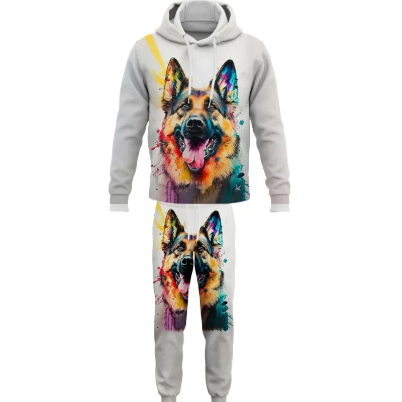Fashion Animals Dog 3D Printed Autumn Hoodie Suit Men Sweatshirts Sweatpants Casual Two Piece Tracksuit Set Men's Clothing — image 12