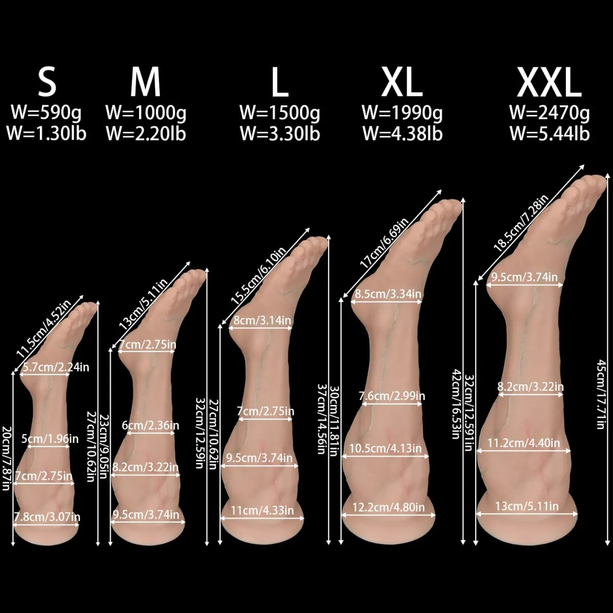 Malaking Silicone Foot Butt Plug Makapal Leg Dildo Malaking Anal Plug Anal Expander Masturbator Anus Dilator Sex Toys Pang-adultong Laruang Sex Shop — image 6