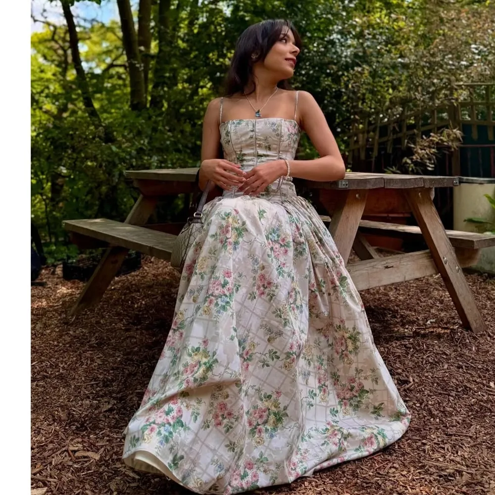 Suninheart roupas de verão para mulheres vestido midi elegante 2025 recém chegados vestido de férias com estampa floral branca — image 3