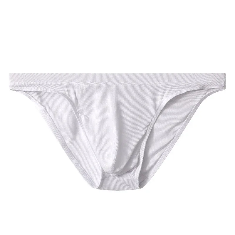 Herr Ribbtygsbyxor Kalsonger Man Sexiga underkläder Andas Låg midja Herr Bikinitrosor Cuecas Big Pouch Hombre Slips