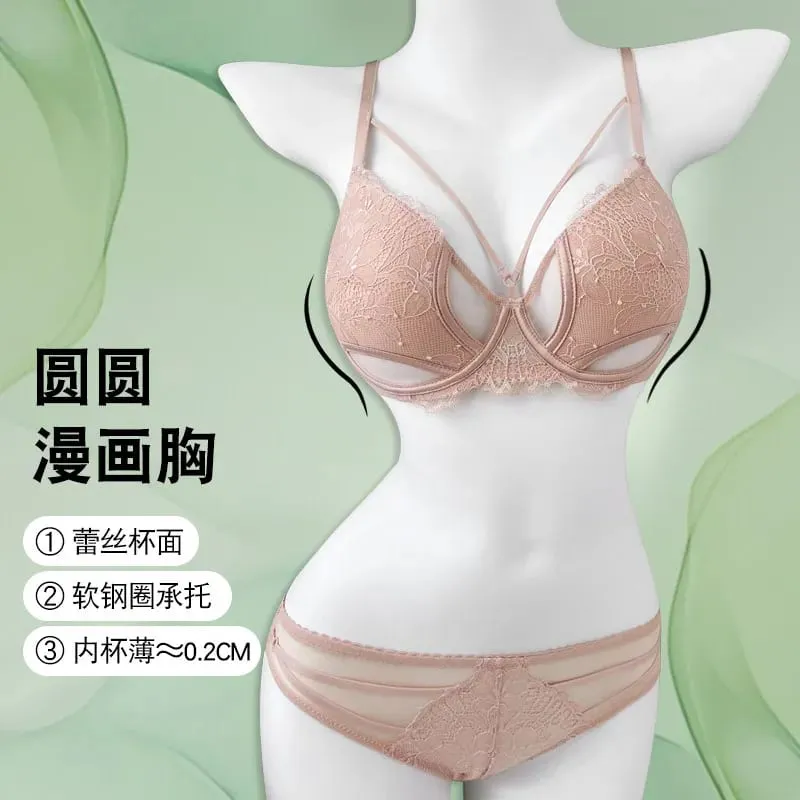 1. BANERDANNI סקסית Pure Desire חזיית סט מזער חזה גדול תמיכת Push Up Side אנטי צניחת הלבשה תחתונה נגד התרחבות חמה מכירה הטובה ביותר — image 12