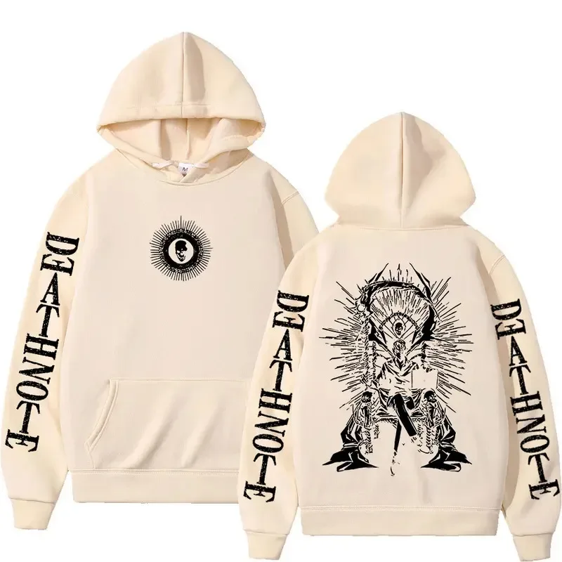 Y2K Anime Death Note Hoodies Yagami Light L·Lawliet Gothic Sweatshirt Men Women Clothing Fashion Long Sleeve Pullovers Streetwea — image 8