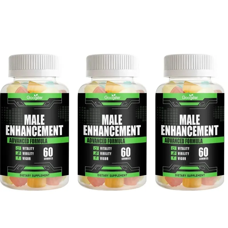 Googeer Men's Endurance Gummies Energy and Vitality Support Blood Flow & Post Training Muscle Recovery Support 60 Count