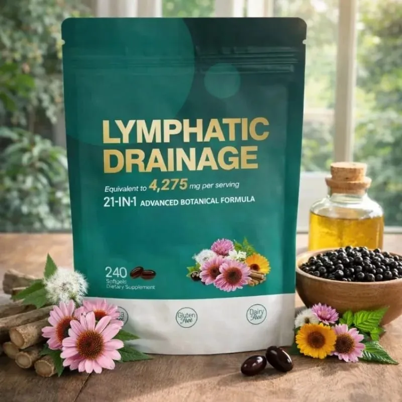 21 in 1 4275mg Lymphatic Drainage Capsules System Support 240 Softgels with Herbal Blend and Dandelion Burdock & Turmeric — image 3