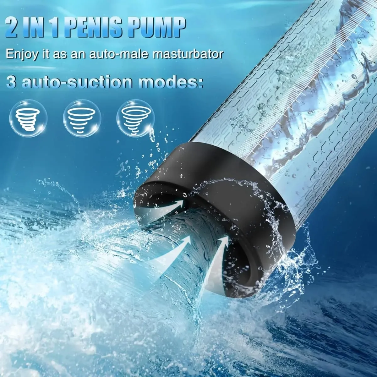 Electric Vacuum Sucking Penis Pump Male Masturbators Penis Enlargement 4 Training 3 Sucking Vibrator Modes Adult Sex Toy for Men