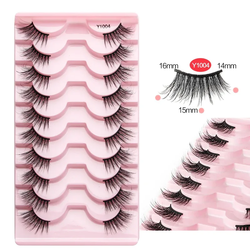 Half Lashes Cat Eye Lashes 3D Natural Winged End Eye Elongated Lashes Fox Eye Lashes Faux Mink Lashes Makeup