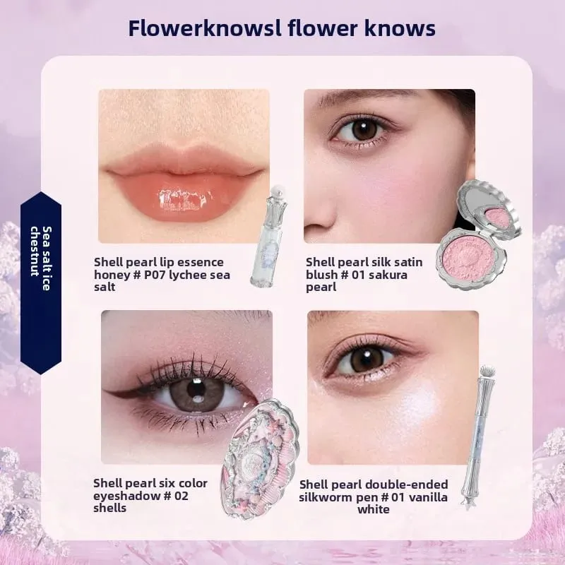 Flowerknows Dárková krabička Makeup Set Little Angel Full Box Glaze Lipsher Shell Šperky Flower Know Dárková sada k narozeninám — image 17
