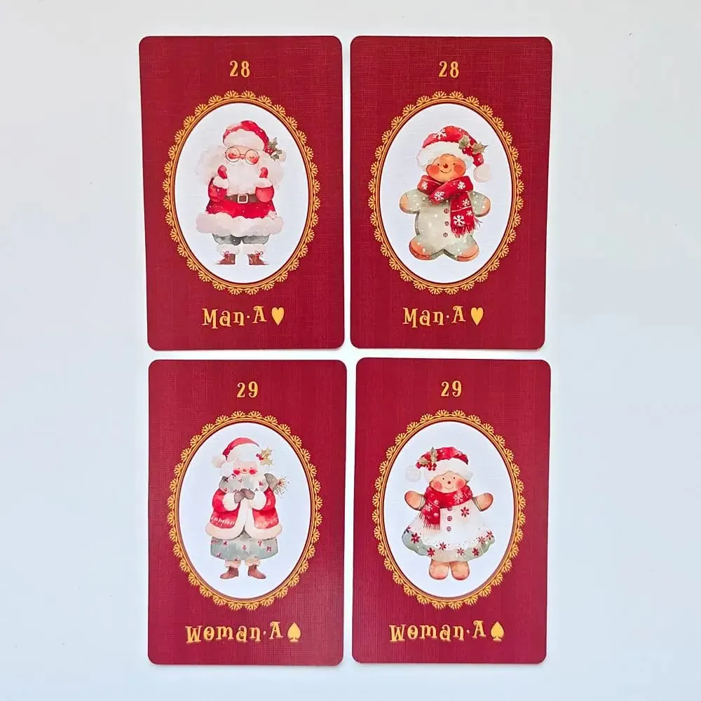 Christmas Carol Lenormand Deck 9*6cm 42 Pcs Cute Christmas-themed Lenormand Cards Printed on 350GSM Double-embossed Cardstock — image 4