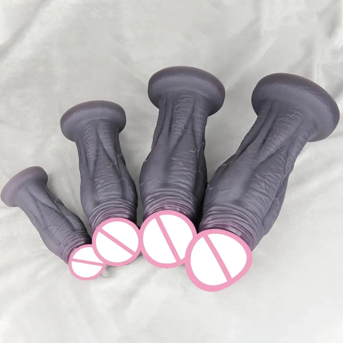Büyük Yumuşak Yapay Penis Süper Yumuşak Silikon Büyük Penis Vantuz ile Esnek G-spot seks oyuncakları Kadın erkek Lezbiyen — image 5